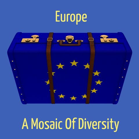 europe: a mosaic of diversity suitcase concept - Download Free Stock Templates Pikwizard.com
