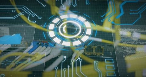 Digital Interface Technology with Integrated Circuit Background - Download Free Stock Images Pikwizard.com