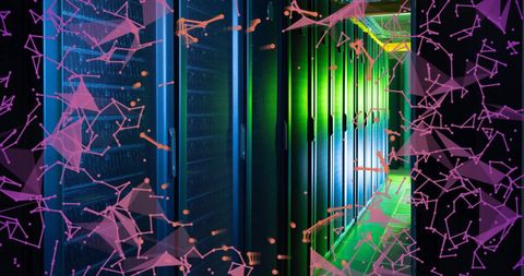 Digital Network Connection in Modern Data Center - Download Free Stock Images Pikwizard.com