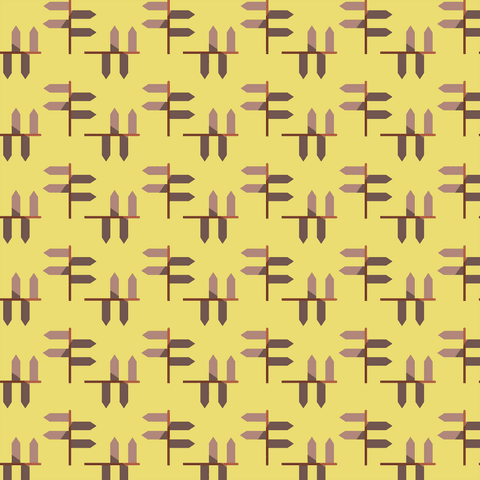 Transparent Pattern with Brown Road Signs on Yellow Background - Download Free Stock Videos Pikwizard.com