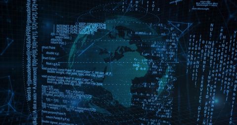 Digital Data Streams Flowing Over 3D Globe - Download Free Stock Images Pikwizard.com