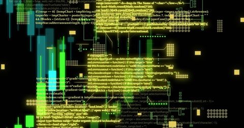 Financial Data Flowing Over Technological Circuit Visualization - Download Free Stock Images Pikwizard.com