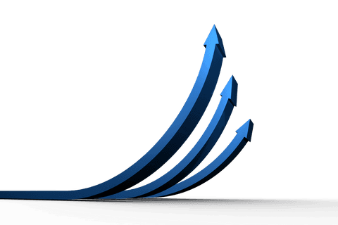 Growing Success Graph with Three Blue Arrows on Transparent Background - Download Free Stock Videos Pikwizard.com