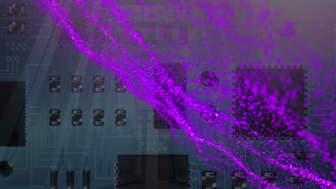 Digital Innovation Animation with Circuit Board and Dynamic Lights