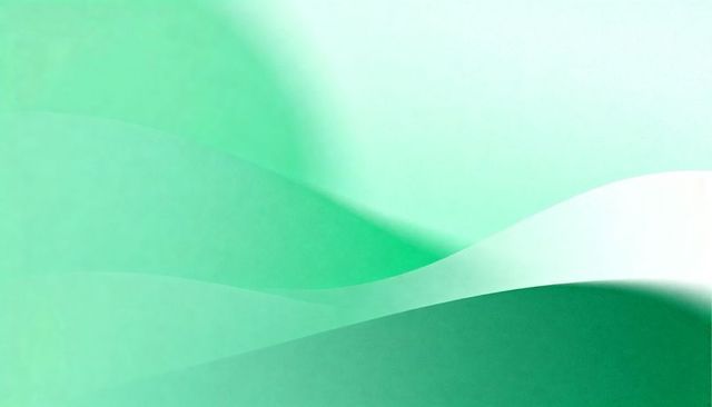 Flowing Mint and Teal Gradient Waves Evoking Tranquility for Modern Backgrounds