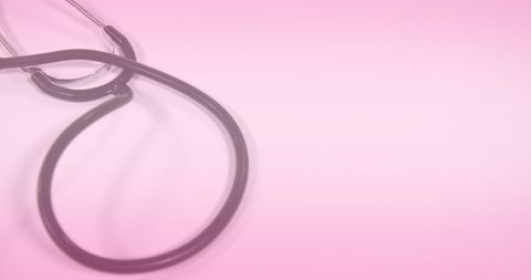 Stethoscope on Pink Background with Hearts Overlay - Download Free Stock Images Pikwizard.com