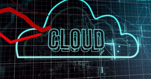 Digital Neon Cloud with Graphical Interface - Download Free Stock Images Pikwizard.com