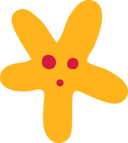 abstract yellow starfish with red spots on transparent background - Download Free Stock Videos Pikwizard.com
