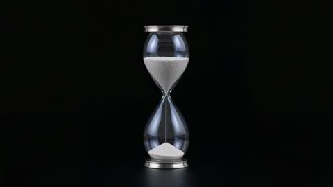 Elegant Hourglass Symbolizing Time Passing in Abstract Video