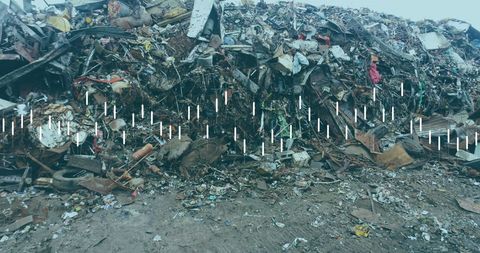 Data Analysis Concept over Urban Rubbish Dump - Download Free Stock Images Pikwizard.com