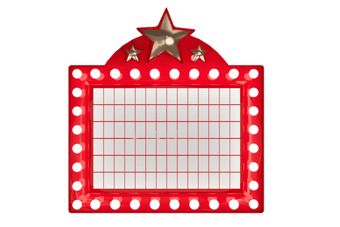 blank lightbulb sign with stars on red frame transparent background - Download Free Stock Videos Pikwizard.com
