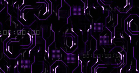 Abstract Digital Circuit Background with Purple Accents - Download Free Stock Images Pikwizard.com
