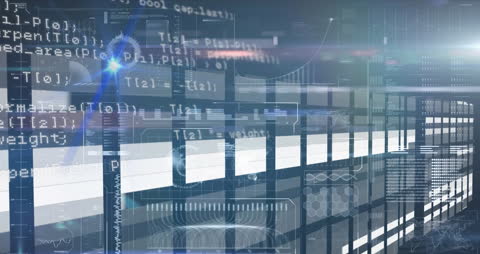 Futuristic Data Stream in High-Tech Server Environment