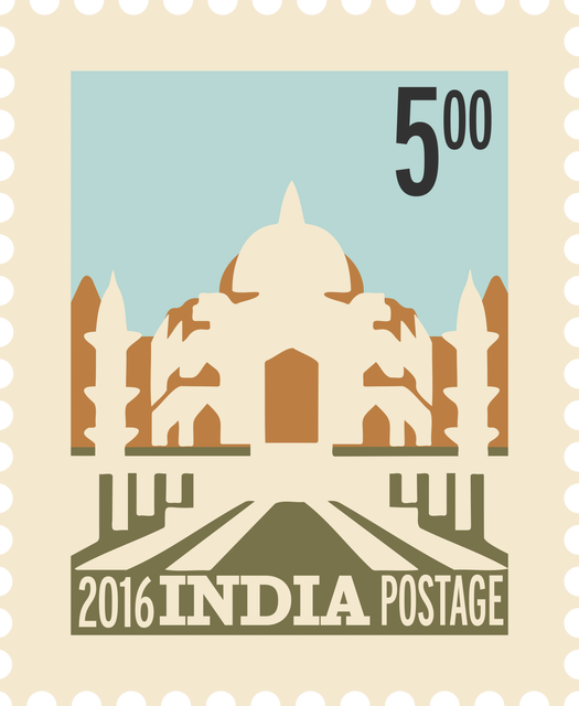 Transparent PNG Postage Stamp of India View with Decorative Outline - Download Free Stock Videos Pikwizard.com