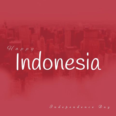Indonesia Independence Day Concept with Urban Cityscape - Download Free Stock Templates Pikwizard.com