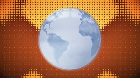 Digital Global Sphere on Gradient Background Illustration