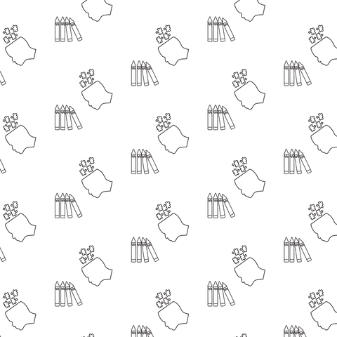 transparent pattern with puzzle and crayon icons on heads - Download Free Stock Videos Pikwizard.com