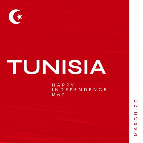 Celebration of Tunisia Independence Day with Patriotic Colors - Download Free Stock Templates Pikwizard.com