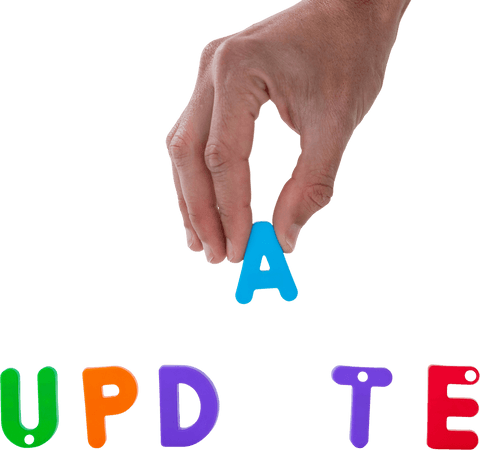transparent update text with hand holding letter a - Download Free Stock Videos Pikwizard.com