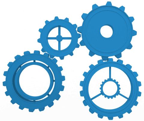 Blue Mechanical Gears on Transparent Background for Engineering - Download Free Stock Videos Pikwizard.com