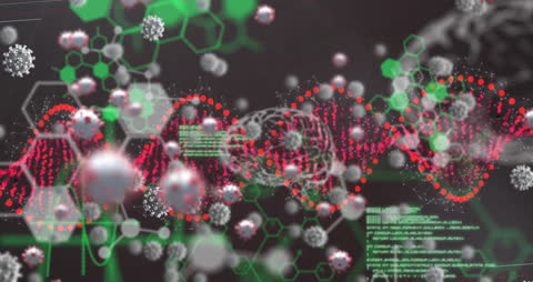 Revolutionary Science Animation with DNA and Virus Particles