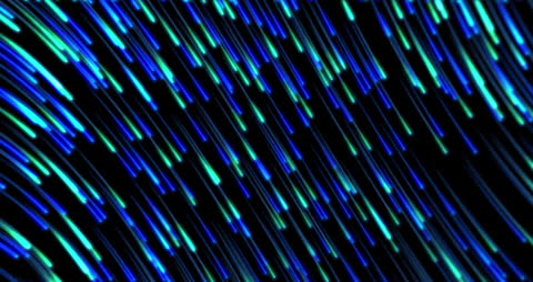 Abstract Neon Light Trails on Dark Background