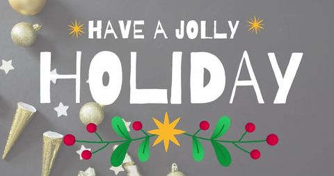 Festive Holiday Message with Christmas Decorations