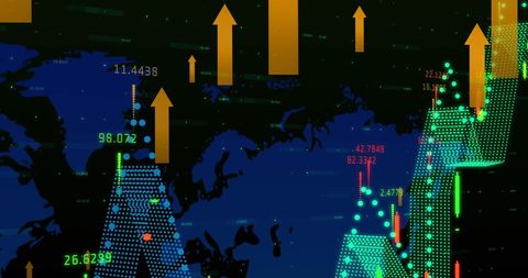 Rising Global Markets Trend with Data Visualization - Download Free Stock Images Pikwizard.com