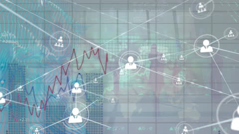 Global Business Network with Digital Interface Concept