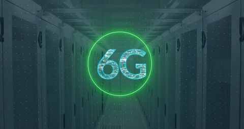 Futuristic 6G Symbol in Modern Server Room - Download Free Stock Images Pikwizard.com