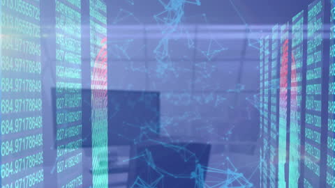 Digital Technology Network in Minimalist Office Setting