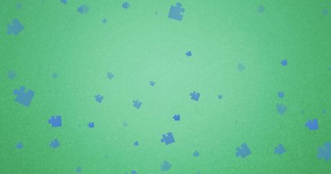 Blue Puzzle Pieces on Green Background with Question Marks - Download Free Stock Images Pikwizard.com