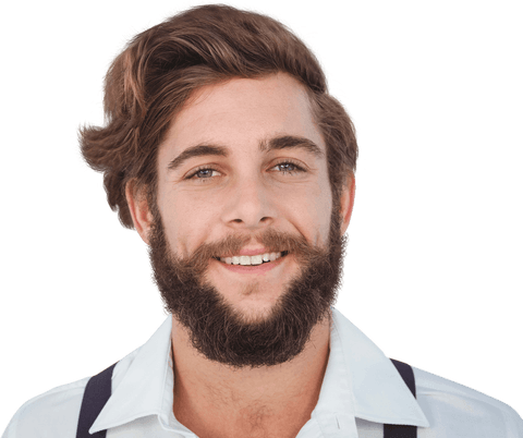 transparent smiling hipster man with beard - Download Free Stock Videos Pikwizard.com