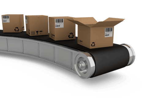 boxes on transparent conveyor belt background showing trade - Download Free Stock Videos Pikwizard.com