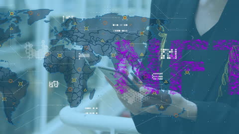 Global Digital Network Concept with Symbolic Blockchain Elements