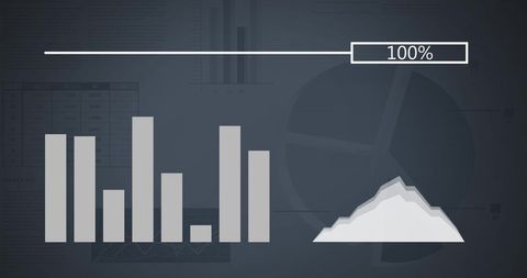 Graphical Chart Visualization with Bar and Area Elements - Download Free Stock Images Pikwizard.com
