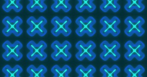 Seamless Loop of Glowing Neon Blue Kaleidoscope Patterns - Download Free Stock Images Pikwizard.com