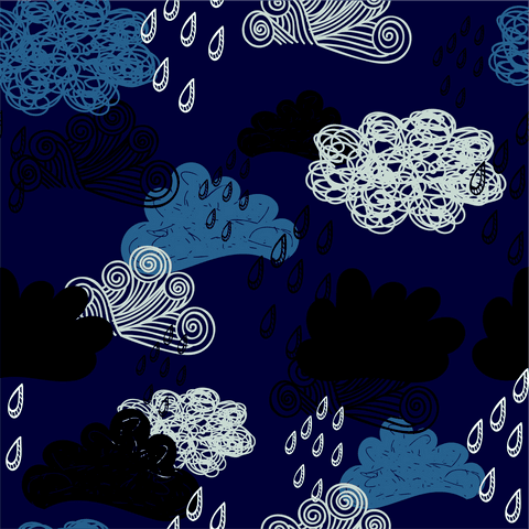 stylish doodle clouds with rain transparent background - Download Free Stock Videos Pikwizard.com
