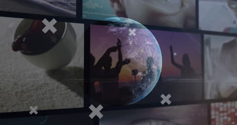 Digital Data Processing with Globe on Virtual Screens