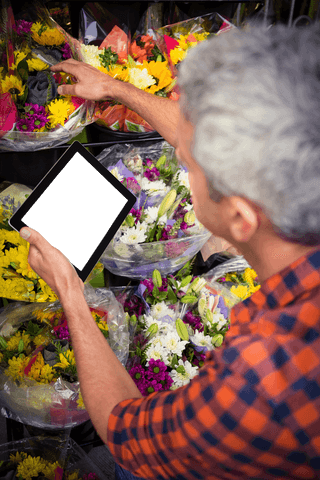 transparent digital interaction in flower shop - Download Free Stock Videos Pikwizard.com