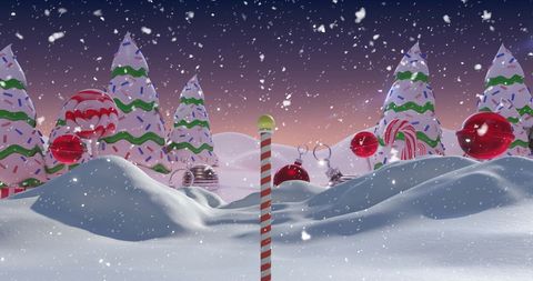 Enchanting Winter Wonderland with Festive Decorations