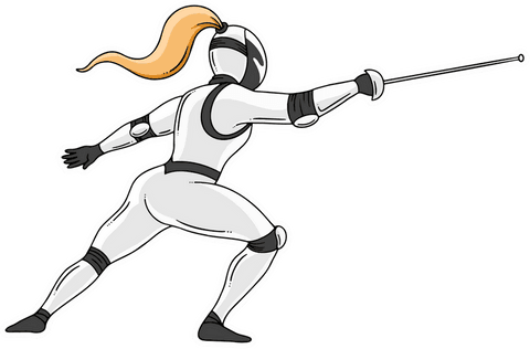 fencing athlete in action on transparent background - Download Free Stock Videos Pikwizard.com