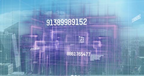 Digital Data Processing Overlooking Modern Cityscape - Download Free Stock Images Pikwizard.com
