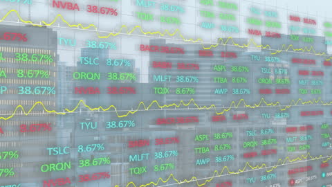 Digital Animation of Stock Market Data with Cityscape Background