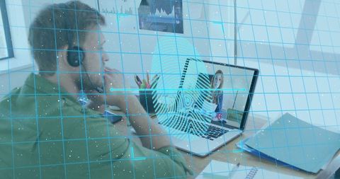 global online security with bio authentication and remote communication - Download Free Stock Images Pikwizard.com