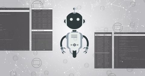 AI Chatbot and Data Processing Interface Visualization - Download Free Stock Images Pikwizard.com