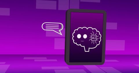 Artificial Intelligence Data Processing on Digital Device - Download Free Stock Images Pikwizard.com