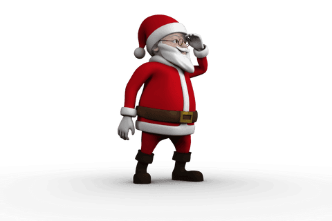 Digital Santa Claus Looking Away on Transparent Background - Download Free Stock Videos Pikwizard.com