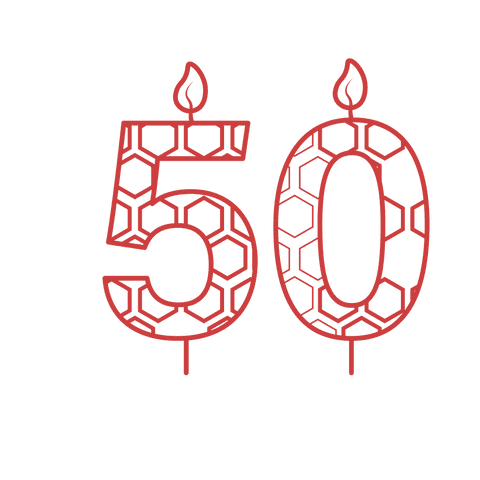 red 50 digital candle illustration on transparent background - Download Free Stock Videos Pikwizard.com