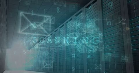 Cybersecurity Warning Over Futuristic Data Center Servers - Download Free Stock Images Pikwizard.com